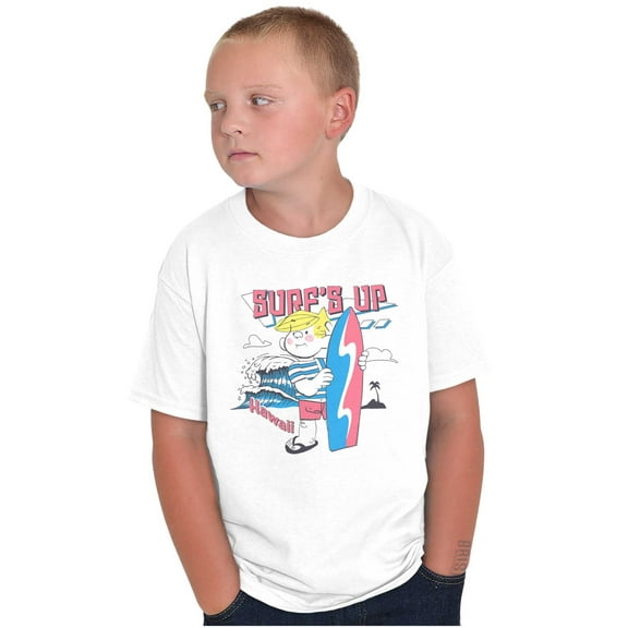 Dennis The Menace Surfs Up Hawaii Crewneck T Shirts Boy Girl Teen Brisco Brands S