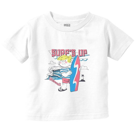 Dennis The Menace Surfs Up Hawaii Toddler Boy Girl T Shirt Infant Toddler Brisco Brands 6M