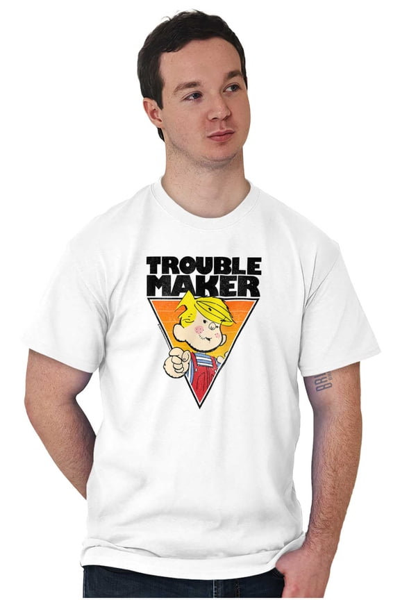 Dennis The Menace Trouble Maker Men's Graphic T Shirt Tees Brisco Brands M