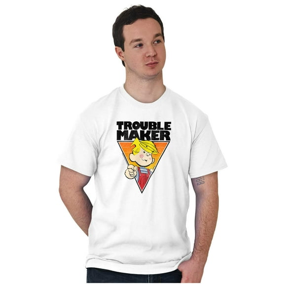 Dennis The Menace Trouble Maker Men's Graphic T Shirt Tees Brisco Brands M