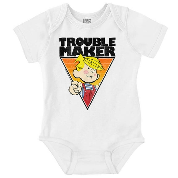 Dennis The Menace Trouble Maker Romper Boys or Girls Infant Baby Brisco Brands 18M