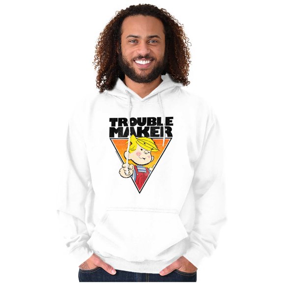 Dennis The Menace Trouble Maker Unisex Plus Size Hoodie Brisco Brands 4X