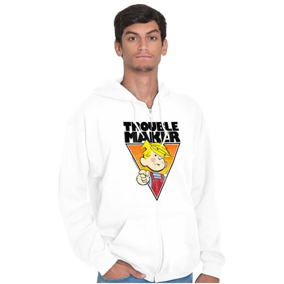 Dennis The Menace Trouble Maker Zip Up Hoodie Men's Women's Brisco Brands S