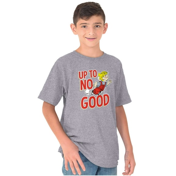 Dennis The Menace Up To No Good Boys Kids T Shirt Tees Tops Teen Brisco Brands L