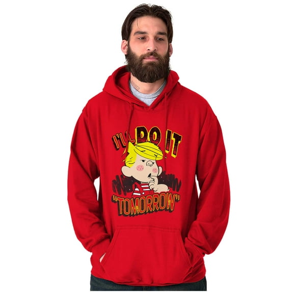 Dennis The Menace Will Do It Tomorrow Hoodie Hooded Sweatshirt Men Brisco Brands L
