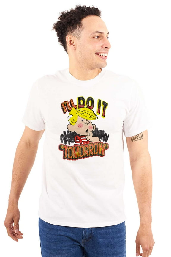 Will Do It Tomorrow Men's Big & Tall Crewneck Graphic Tee Brisco Brands 3X