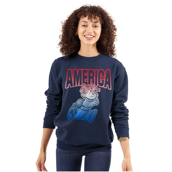 Dennis the Menace American Patriot Sweatshirt for Men or Women Brisco Brands S