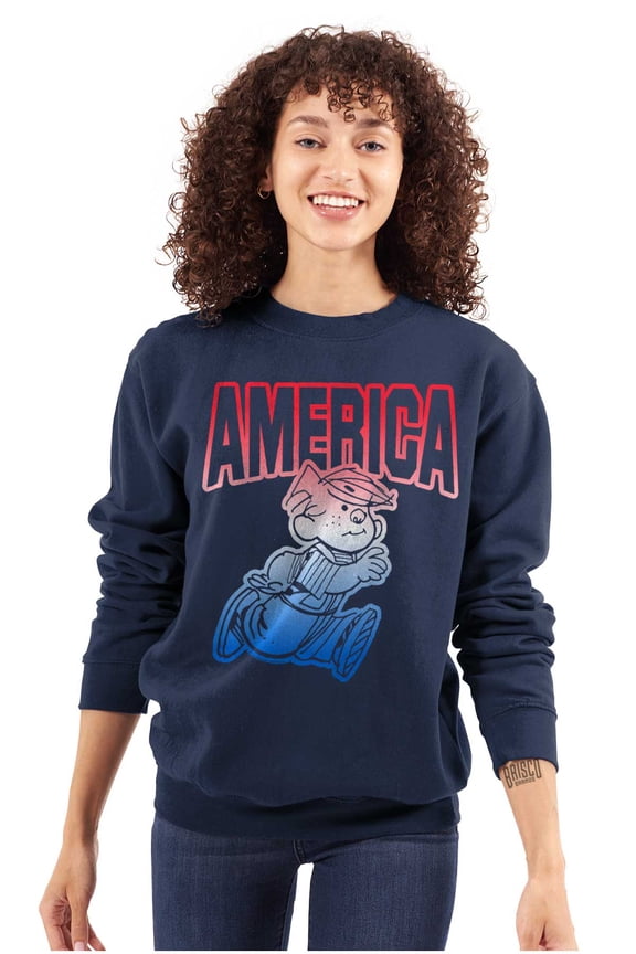 Dennis the Menace American Patriot Sweatshirt for Men or Women Brisco Brands S