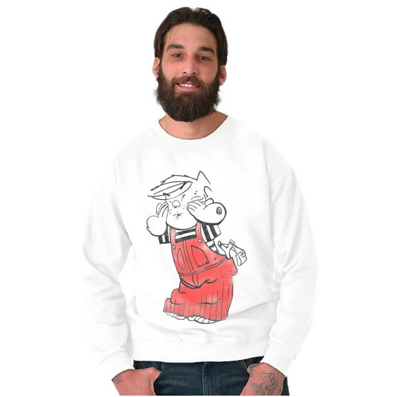 Dennis the Menace Cartoon Character Unisex Plus Fleece Graphic Sweatshirt Brisco Brands 3X