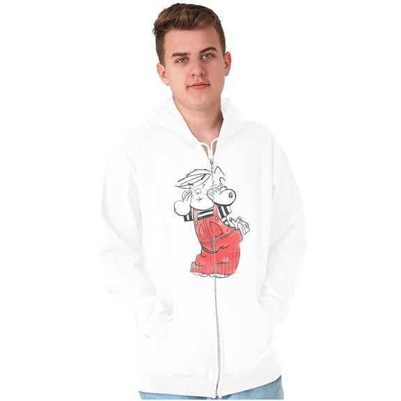 Dennis the Menace Cartoon Character Unisex Fleece Graphic Zip Up Hoodie Brisco Brands 2X