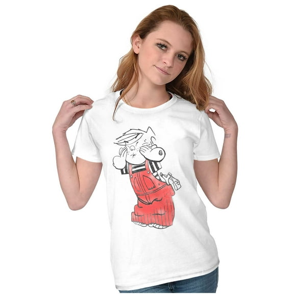 Dennis the Menace Cartoon Character Womens Slim Fit Graphic Tee Brisco Brands X