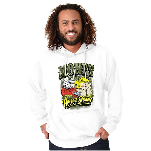 Dennis the Menace Money Never Sleeps Hoodie Hooded Sweatshirt Men Brisco Brands S