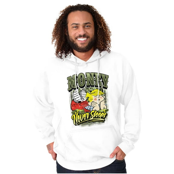 Dennis the Menace Money Never Sleeps Men Big & Tall Graphic Hoodie Brisco Brands 3X