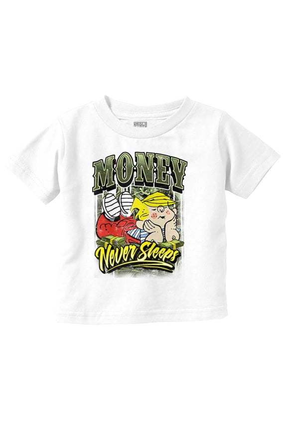Dennis the Menace Money Never Sleeps Youth T Shirt Tee Boys Infant Toddler Brisco Brands 6M