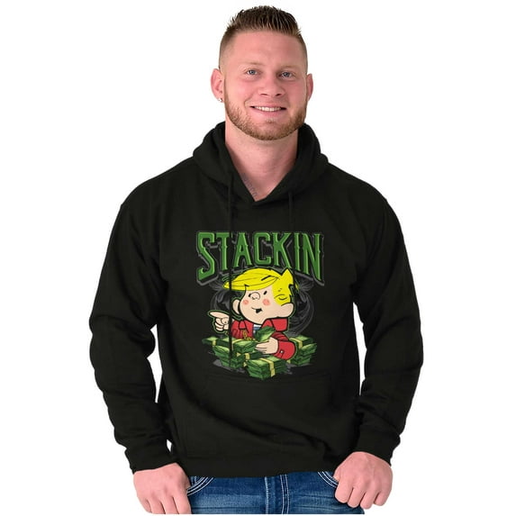 Dennis the Menace Stackin Money Hoodie Hooded Sweatshirt Men Brisco Brands S