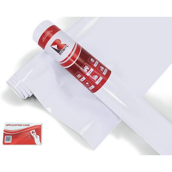 Dennison HP750 White 105 - Premium Graphic Vinyl Film - 2ft x 10ft - Opaque High Gloss Finish Sheet Roll for Decals, Stickers and Signs