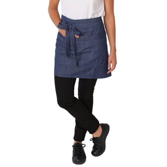 Dennys  Adult Denim Contrast Pocket Waist Apron