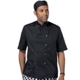 thumbnail image 1 of Dennys Mens Stud Front Short-Sleeved Chef Jacket, 1 of 4