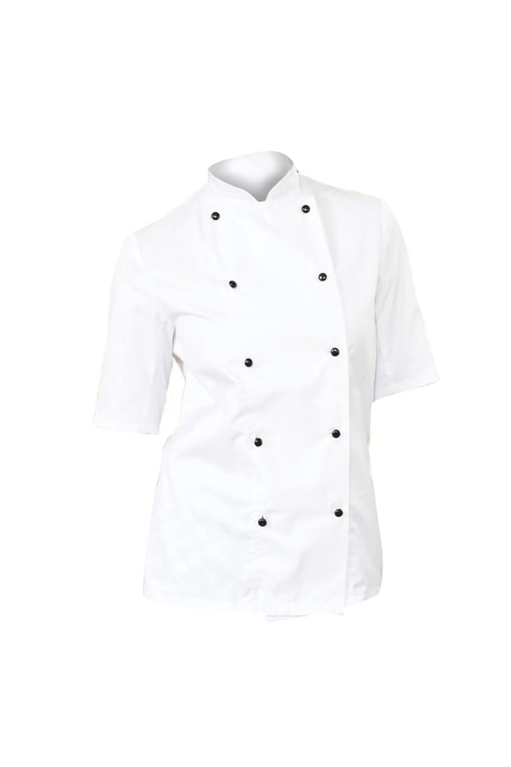 Dennys Womens Lightweight Short Sleeve Chefs Jacket / Chefswear