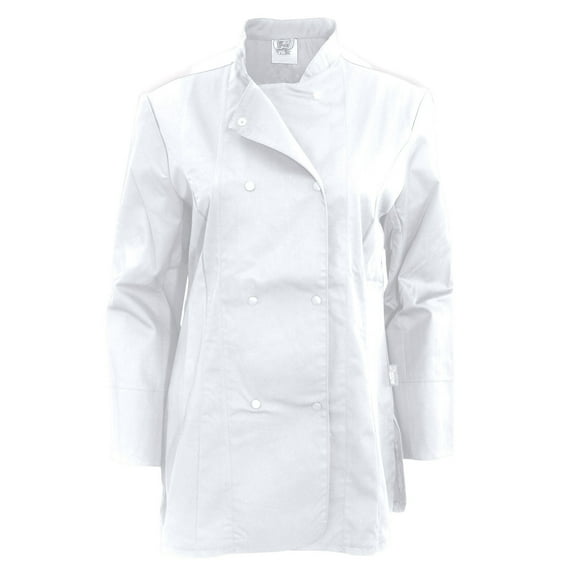 Dennys Womens Long Sleeve Fitted Chef Jacket