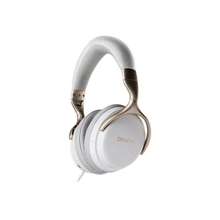 Denon Electronics - Wireless Headphones with aptX Bluetooth, Up to 30 Hrs of Wireless Use, Auto-Standby Mode - White