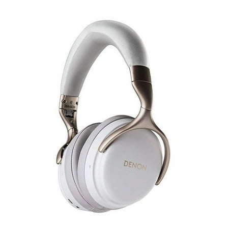 Denon Electronics - Wireless Noise-Cancelling Headphones, Up to 20 hours of Bluetooth and Noise Cancelling - White