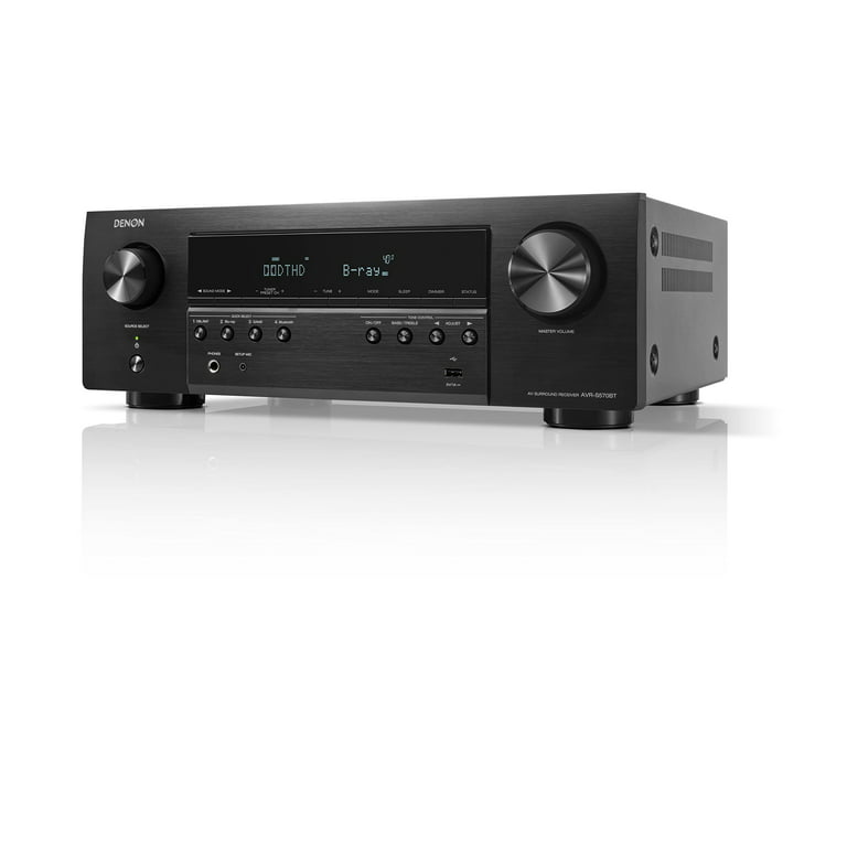 Denon AVR-S570BT 5.2 Channel AV Receiver - 8K HD Audio & Video Receiver,  Enhanced Gaming Experience, Wireless Streaming via Built-in Bluetooth, (4)  8K HDMI Inputs - Certified Refurbished by DENON 