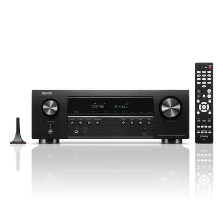 Denon - AVR-S670H (75W X 5) 5.2-Ch. with HEOS 8K Ultra HD and HDR Compatible AV Home Theater Receiver with Alexa - Black