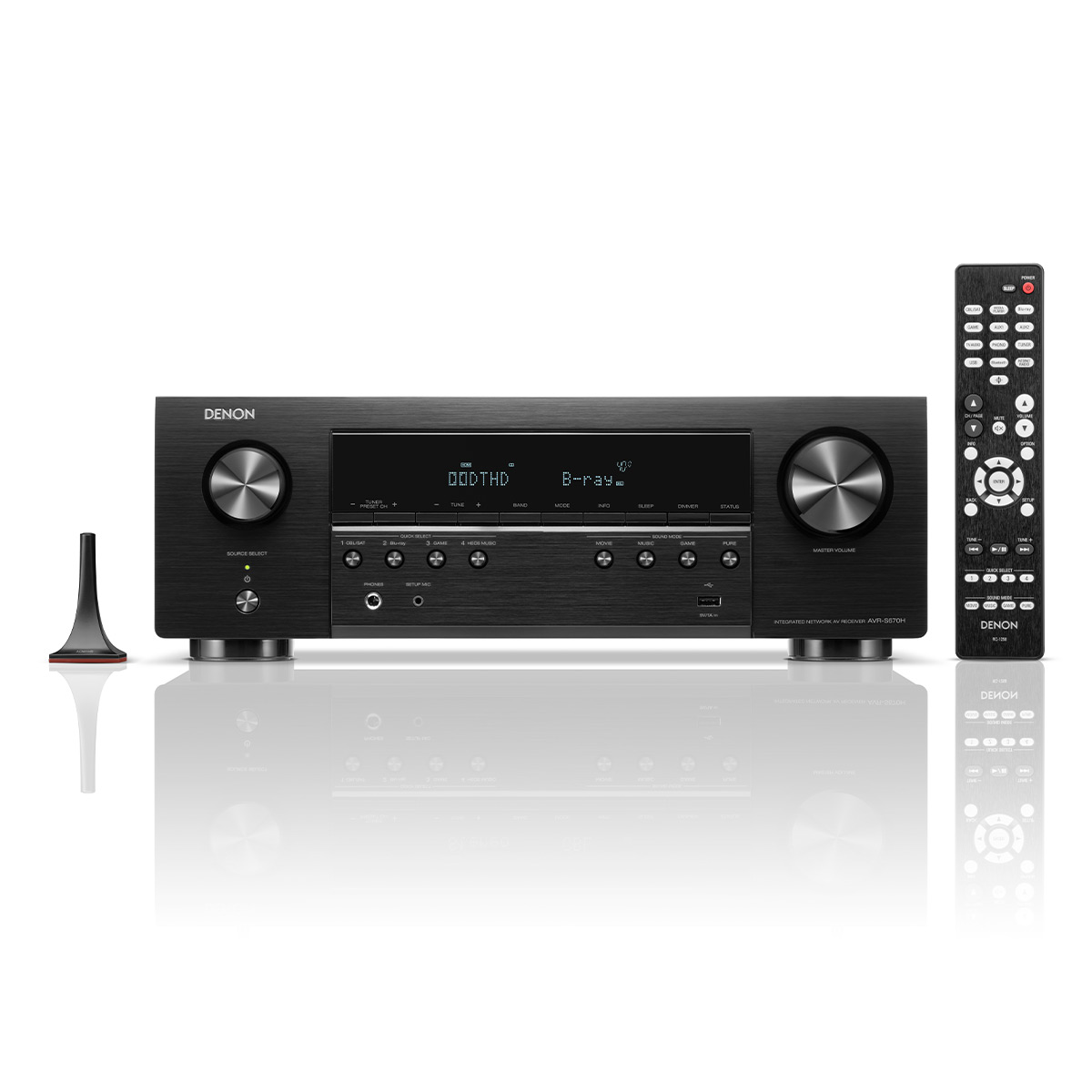Denon AVR-S670H 5.2 Channel 8K Home Theater Receiver with Dolby TrueHD Audio, HDR10+, and HEOS Built-In - image 1 of 10
