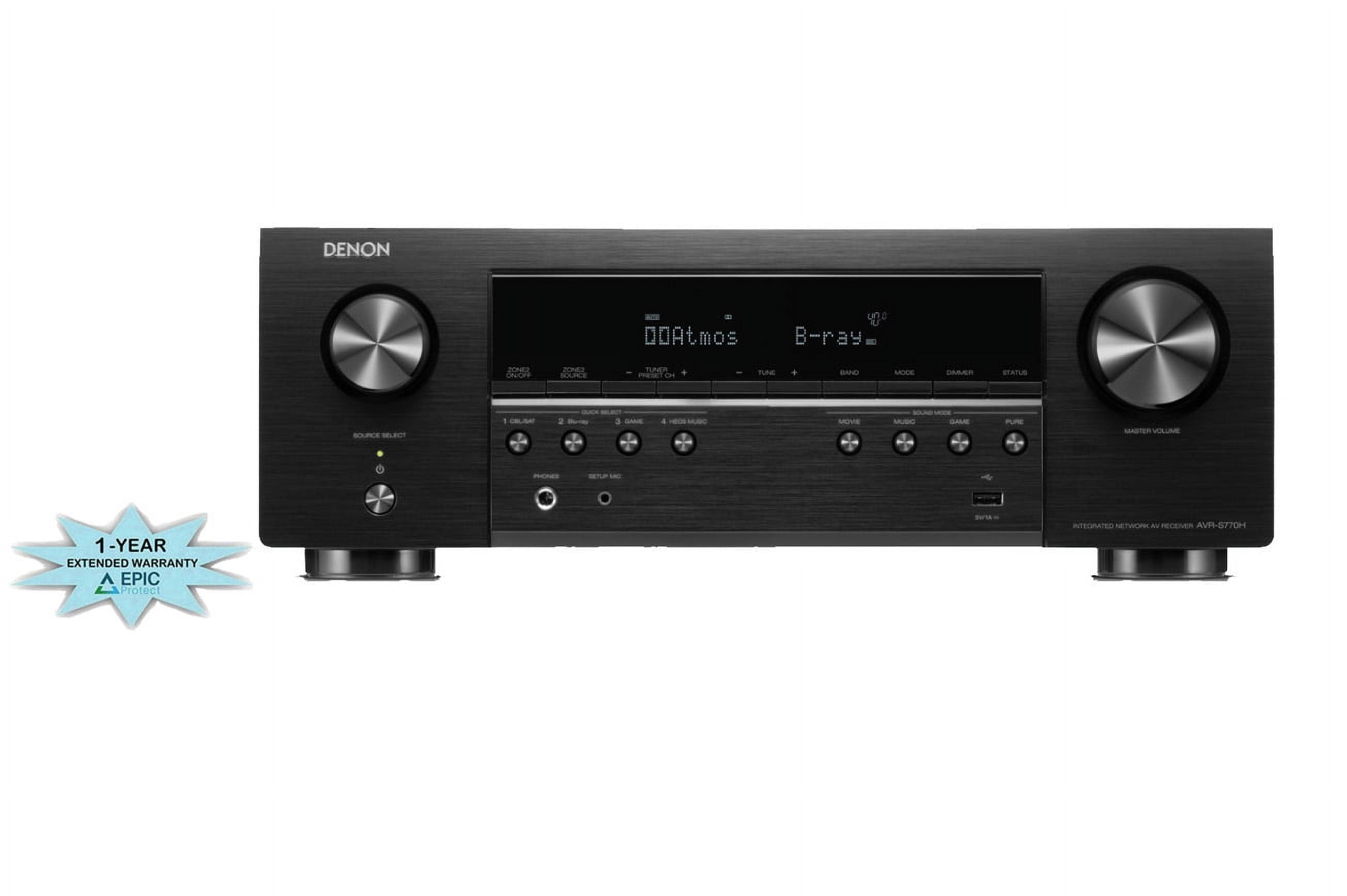 Yamaha RX-V6A 7.2-Channel AV Receiver with 8K HDMI and MusicCast +NS-6490  Bookshelf Stereo Speakers | AV-Receiver