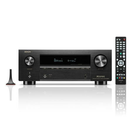 Denon - AVR-X3800H (105W X 9) 9.4-Ch. with HEOS and Dolby Atmos 8K Ultra HD HDR Compatible AV Home Theater Receiver with Alexa - Black