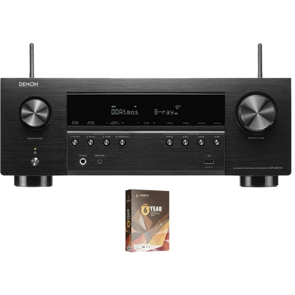 Denon AVRS970H 7.2 Channel AV Receiver with DTS Virtual:X and Dolby Atmos with 6 Year Amber Protection Plan (2022)