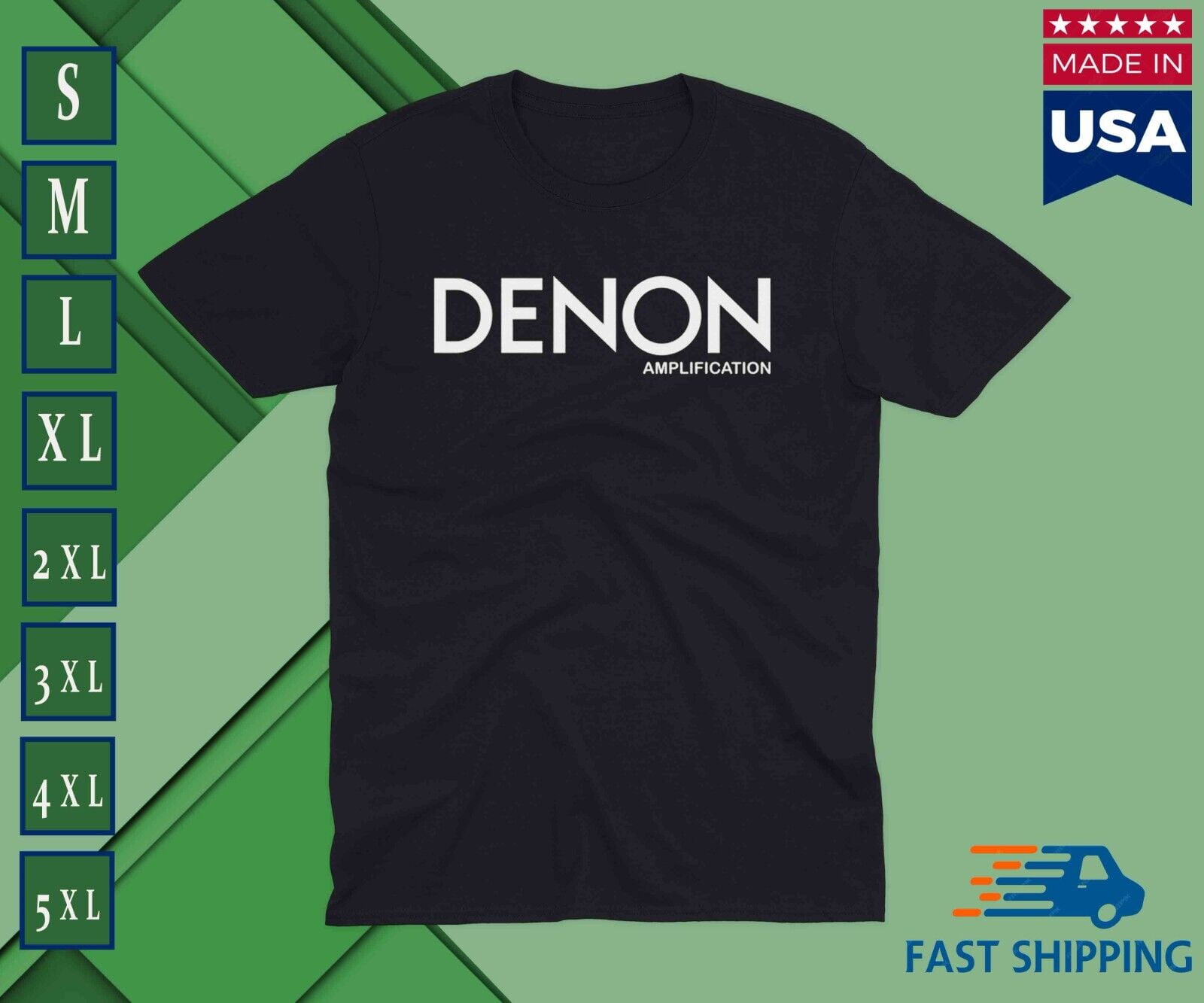Denon Amplifier Speakers Receiver tshirt USA MADE IN USA