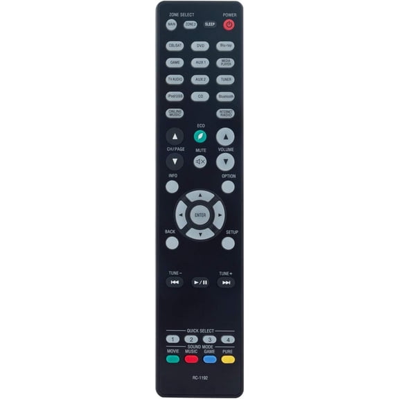 Denon Compatible Audio Controller RC-1192 for AV Receiver AVR-X2100W AVR-S900W AVR-X3100W AVR-X3200W
