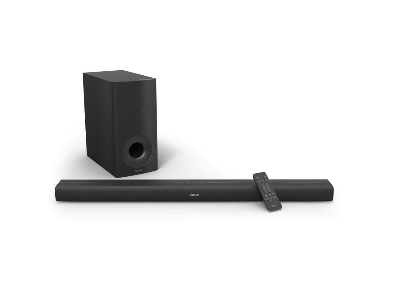 Denon - DHT-S316 Slim Home | Sound Sound | Theater | Mountable HDMI Surround Black Wireless ARC Virtual - Wall Bar with Subwoofer