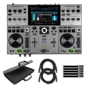 Denon DJ PRIME GO+ Portable Battery-Powered Standalone DJ Controller with EVA Case Package