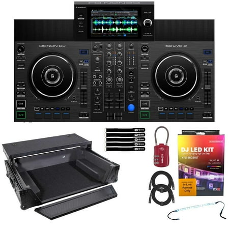 Denon DJ SC LIVE 2 2-Deck Standalone DJ Controller with Black Carrying Case Package