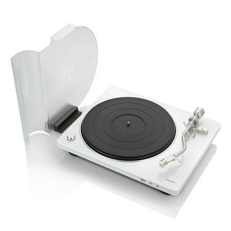 Denon - Semi-Automatic Analog Turntable - White
