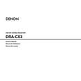 thumbnail image 1 of Instruction Manual ONLY for Denon DRA-CX3 Receiver Owners Manual REPRINT, 1 of 1