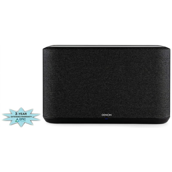 Denon Home 350 Black Built In Heos Wireless Bluetooth Speaker with an Additional 3 Year Coverage by Epic Protect (2020)