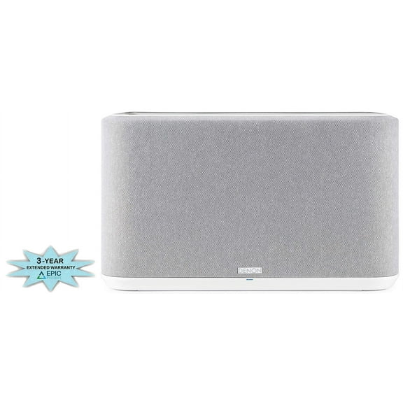 Denon Home 350 White Built In Heos Wireless Bluetooth Speaker with an Additional 3 Year Coverage by Epic Protect (2020)