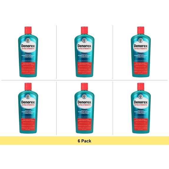 Denorex Extra Strength Dandruff Shampoo + Conditioner 10 oz - 6 Pack