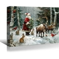 thumbnail image 1 of Denozer Large Christmas Wall Art - Santa Wall Art, Christmas Canvas, Winter Wall Art, Christmas Pictures, Christmas Poster - 18x12 inches, 1 of 7
