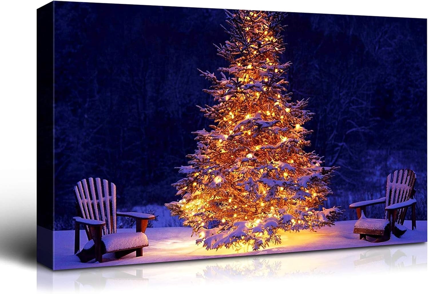 Denozer Large Christmas Wall Art - Santa Wall Art, Christmas Canvas ...