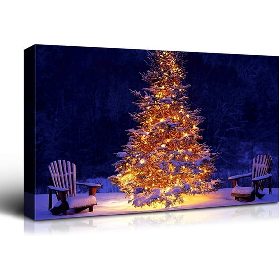 Denozer Large Christmas Wall Art - Santa Wall Art, Christmas Canvas, Winter Wall Art, Christmas Pictures, Christmas Poster - 18x12 inches