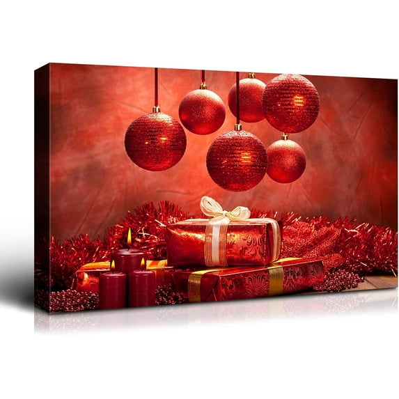 Denozer Large Christmas Wall Art - Santa Wall Art, Christmas Canvas, Winter Wall Art, Christmas Pictures, Christmas Poster - 18x12 inches