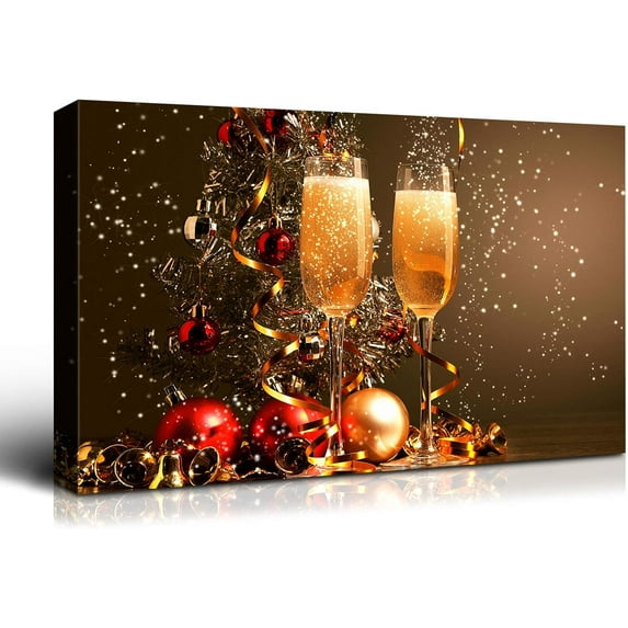 Denozer Large Christmas Wall Art - Santa Wall Art, Christmas Canvas, Winter Wall Art, Christmas Pictures, Christmas Poster - 18x12 inches