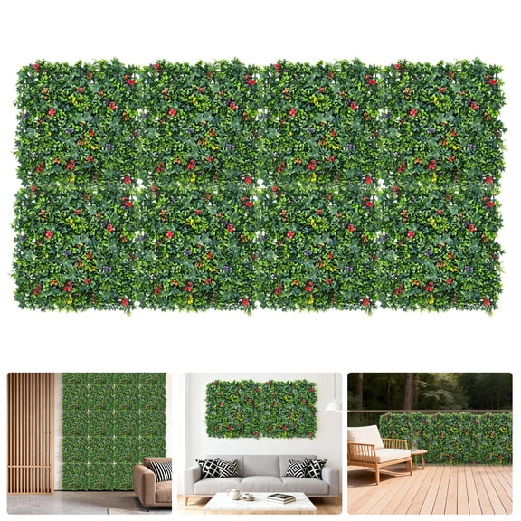 Dense Foliage Privacy - Artificial Greenery Wall Panel - Lifelike Faux Grass, Easy Install, Indoor/Outdoor Decor - Hedge Wall for Balcony, Garden, Fence