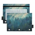 thumbnail image 1 of Dense Forest 2 Pack Pencil Pouch for 3 Ring Binder Smooth Zipper Folders with Pockets Clear Window Pencil Case, 1 of 6