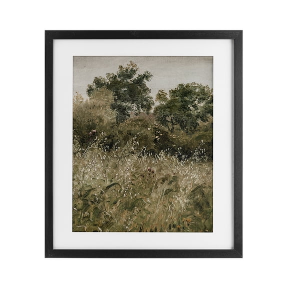 Stupell Industries Transitional Dense Forest Thicket Black Framed Print Under Glass, 13 x 16, by Lettered and Lined